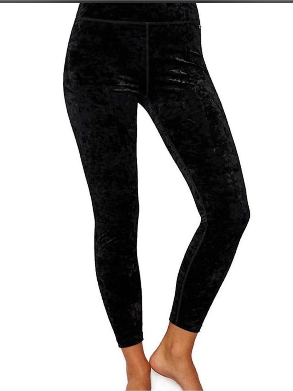 NWT Calvin Klein Black Velvet Leggings Size S.